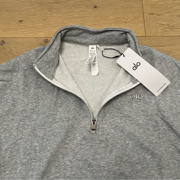 ALO Yoga Accolade Set Quarter Zip and Sweatpants Light Gray Unisex - Picture 6 of 16